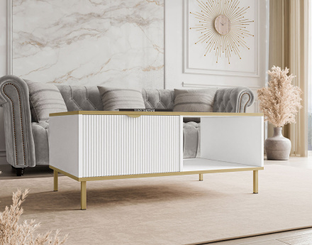 Table basse 100 cm 1 tiroir et 1 niche Hope