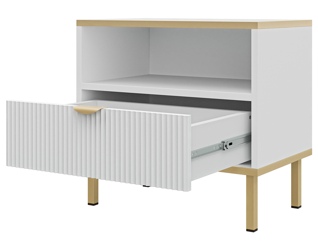 Table de chevet 50 cm 1 tiroir et 1 niche Hope