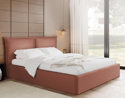 Lit coffre 140x200 cm en velours sommier inclus John