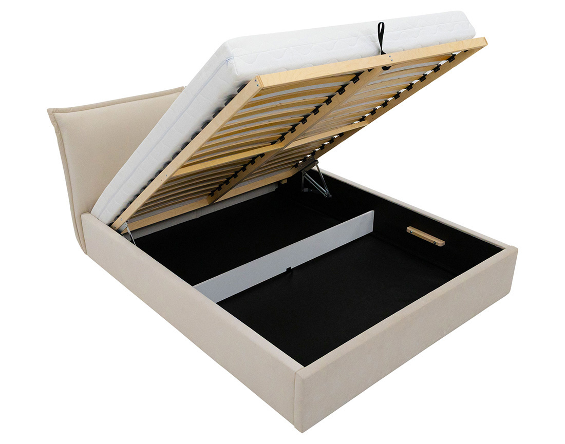 Lit coffre 160x200 cm en velours sommier inclus John