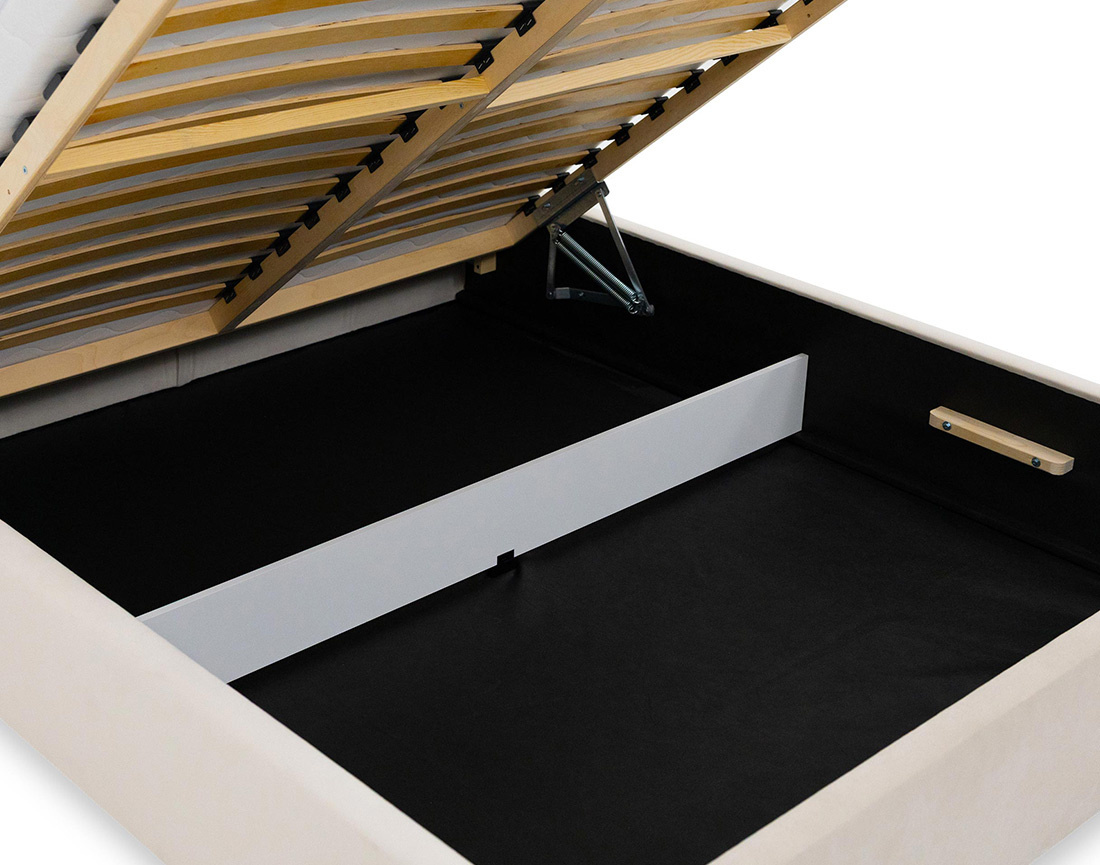 Lit coffre 160x200 cm en velours sommier inclus John