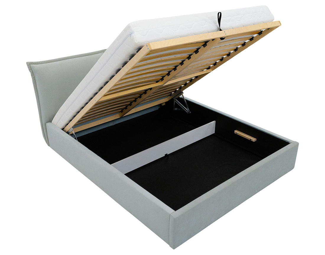 Lit coffre 180x200 cm en velours sommier inclus John