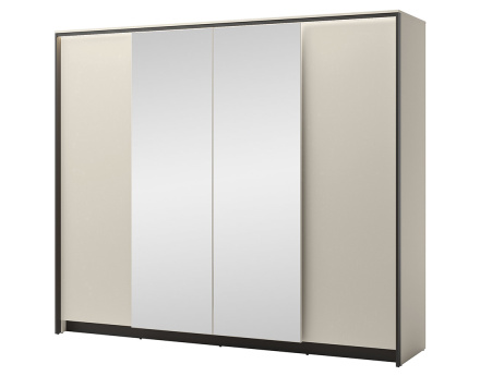 Armoire 4 portes led et miroirs inclus 251x215 cm Kimi
