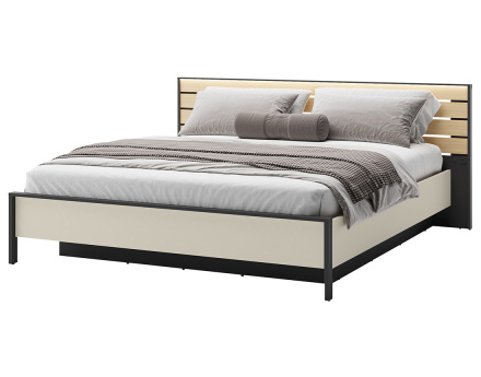 Lit coffre 180x200 cm sommier et port USB inclus Kimi