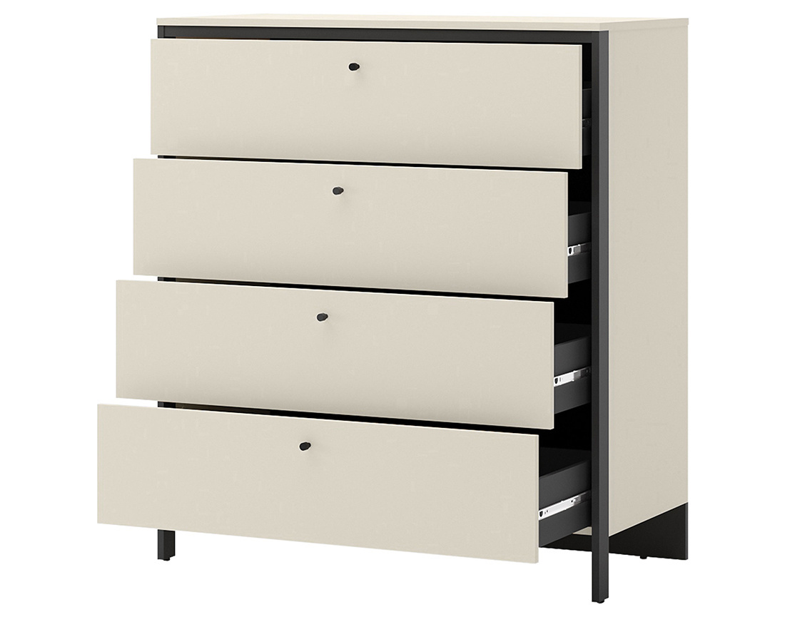 Commode 4 tiroirs led inclus Kimi