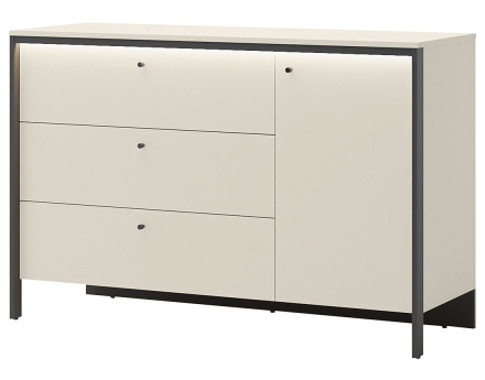 Commode 3 tiroirs et 1 porte led inclus Kimi