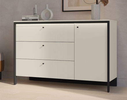 Commode 3 tiroirs et 1 porte led inclus Kimi