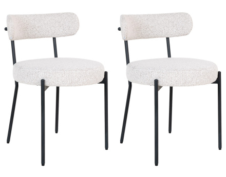 Lot de deux chaises en tissu bouclette Ivanec