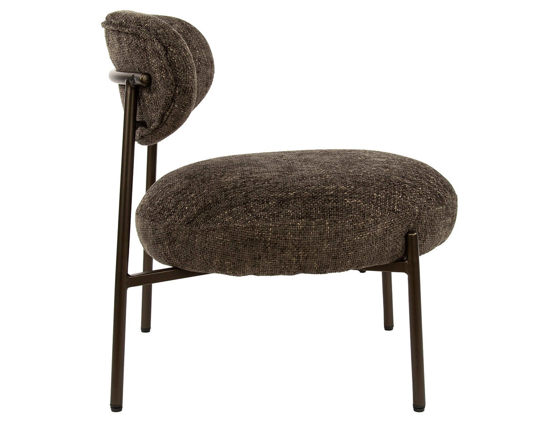 Fauteuil pieds en métal en tissu texturé Adelia