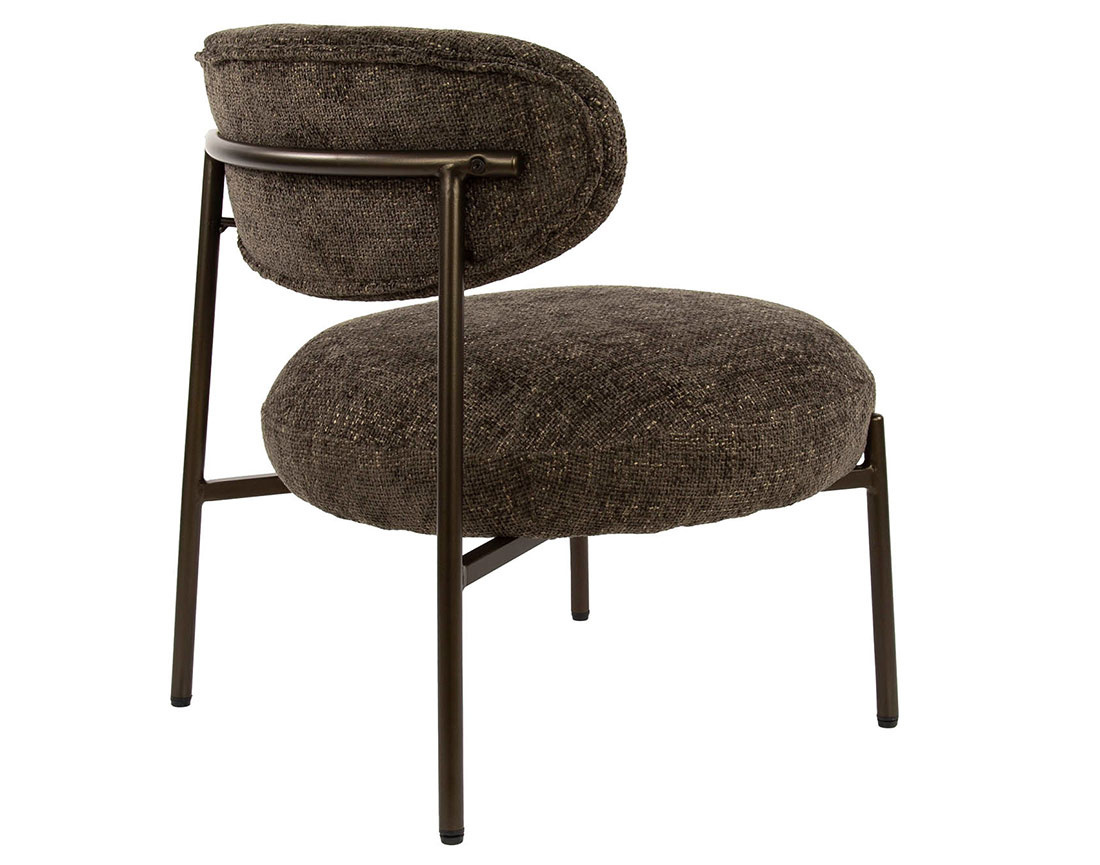 Fauteuil pieds en métal en tissu texturé Adelia