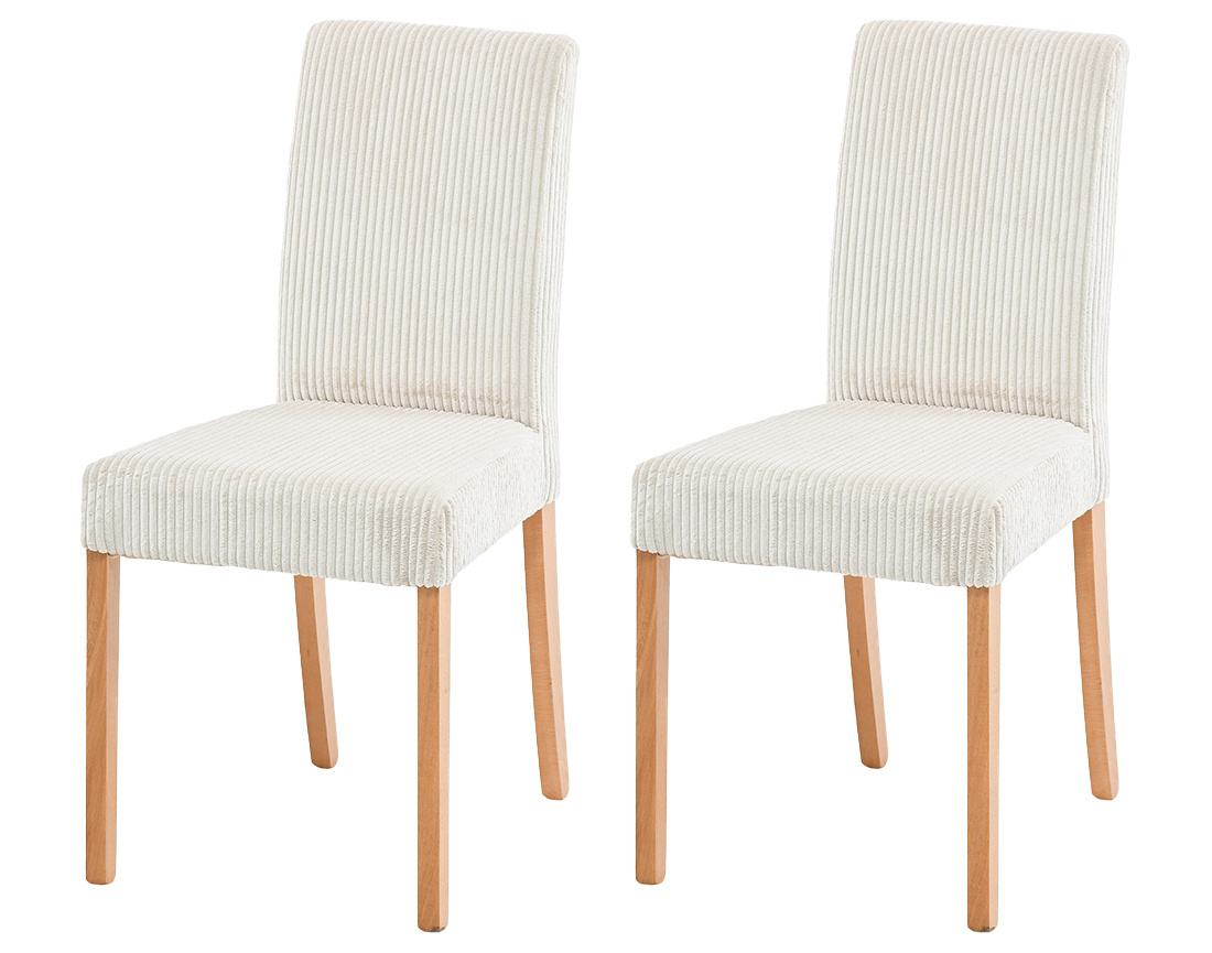 Lot de 2 chaises en velours côtelé Gemma