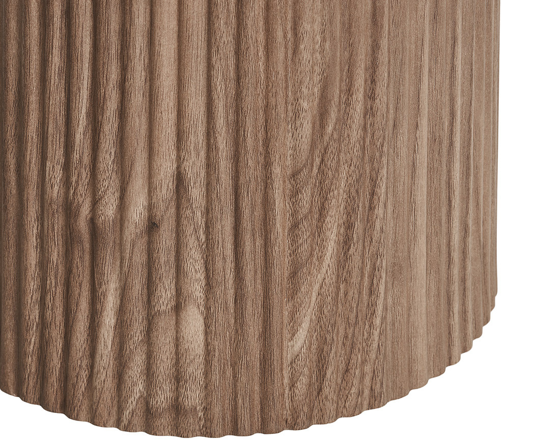 Console plateau effet marbre et pieds effets bois 78 cm Lysa