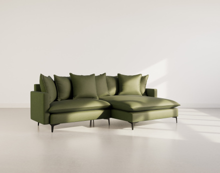 Canapé d'angle réversible 4 places en tissu texturé Madison