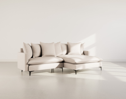 Canapé d'angle réversible 4 places en tissu texturé Madison