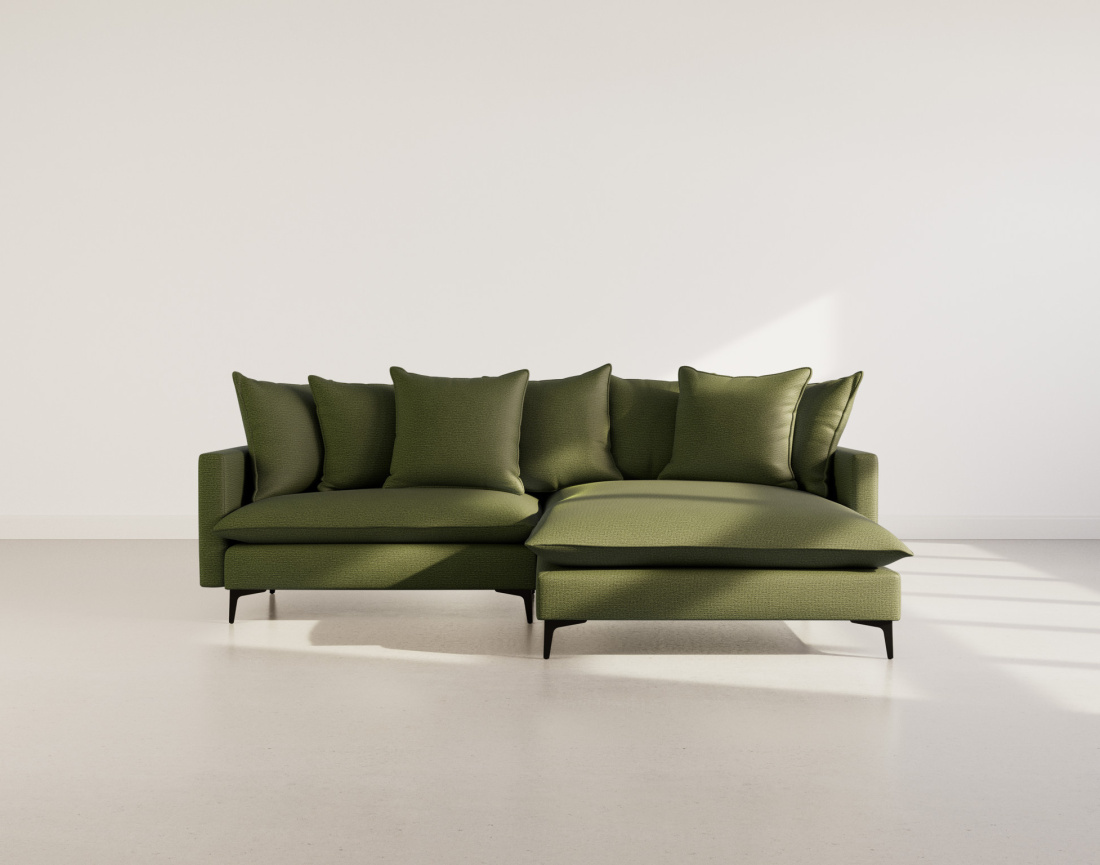 Canapé d'angle réversible 4 places en tissu texturé Madison