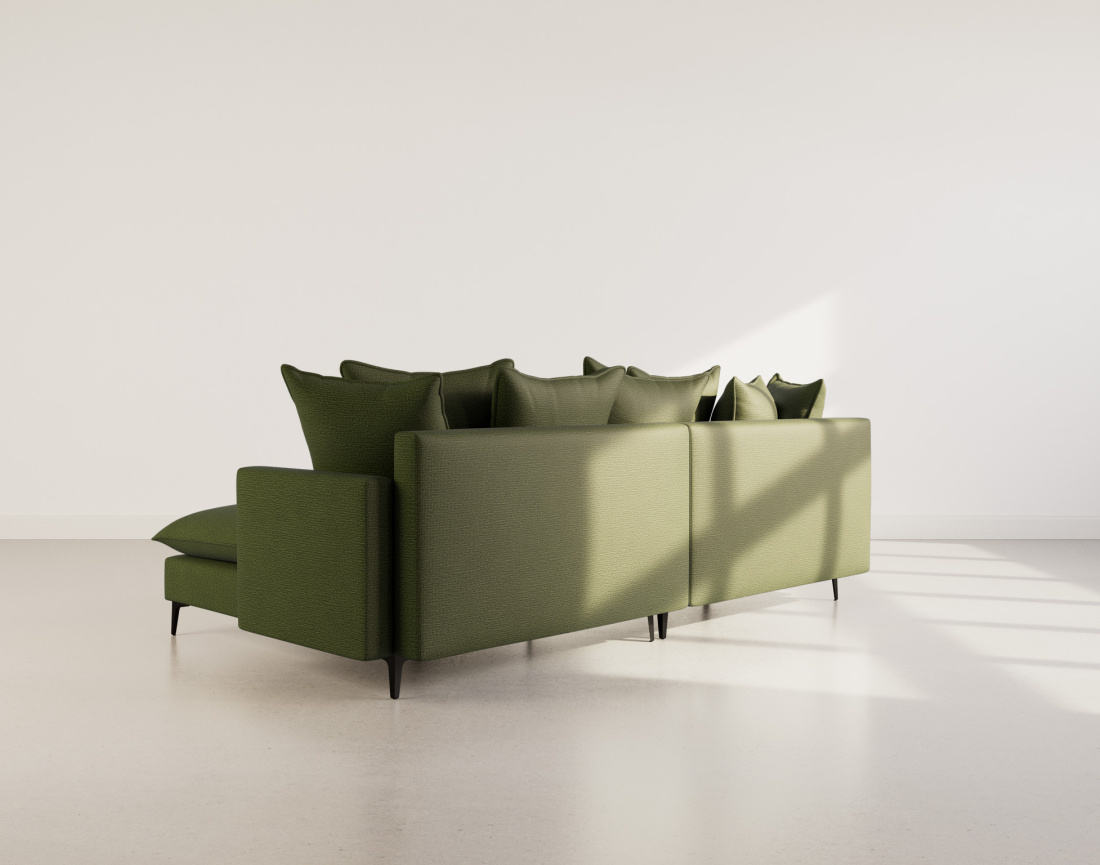 Canapé d'angle réversible 4 places en tissu texturé Madison