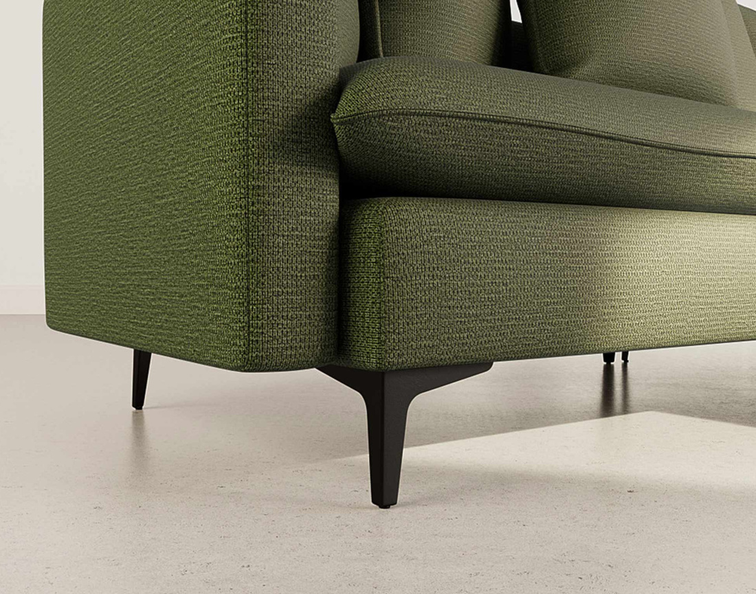 Canapé d'angle réversible 4 places en tissu texturé Madison