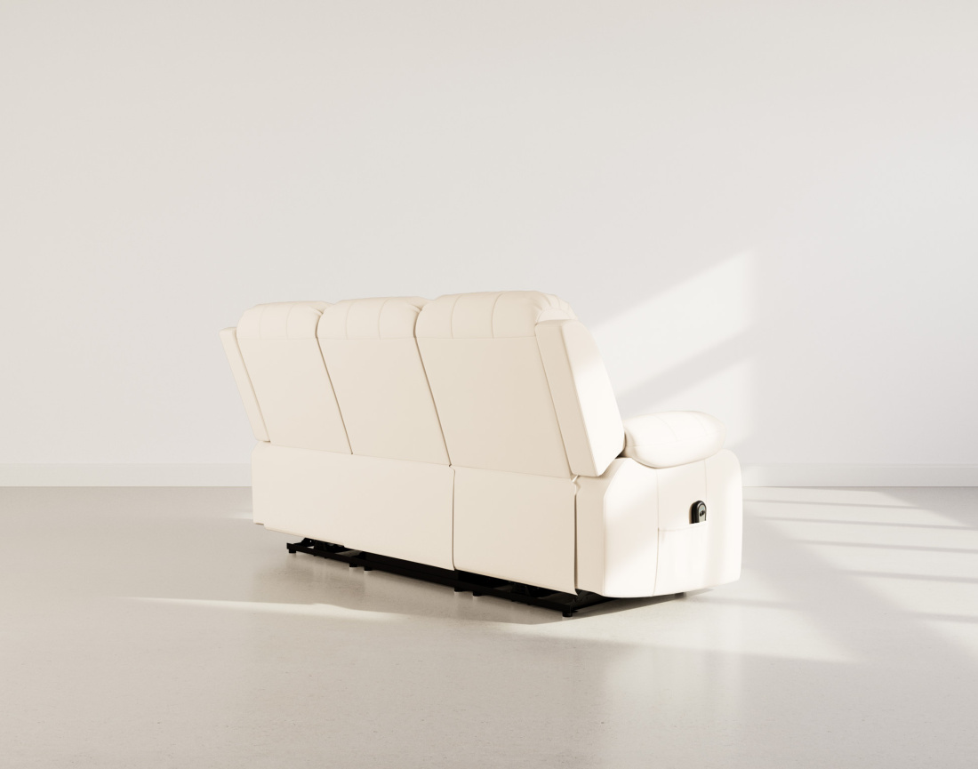 Canapé 3 places relax électrique en simili Armand