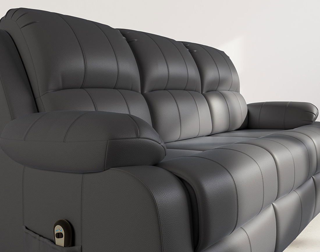 Canapé 3 places relax électrique en simili Armand