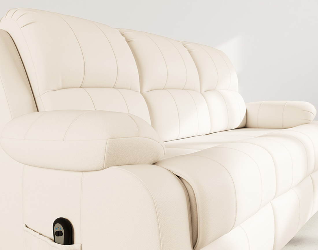 Canapé 3 places relax électrique en simili Armand