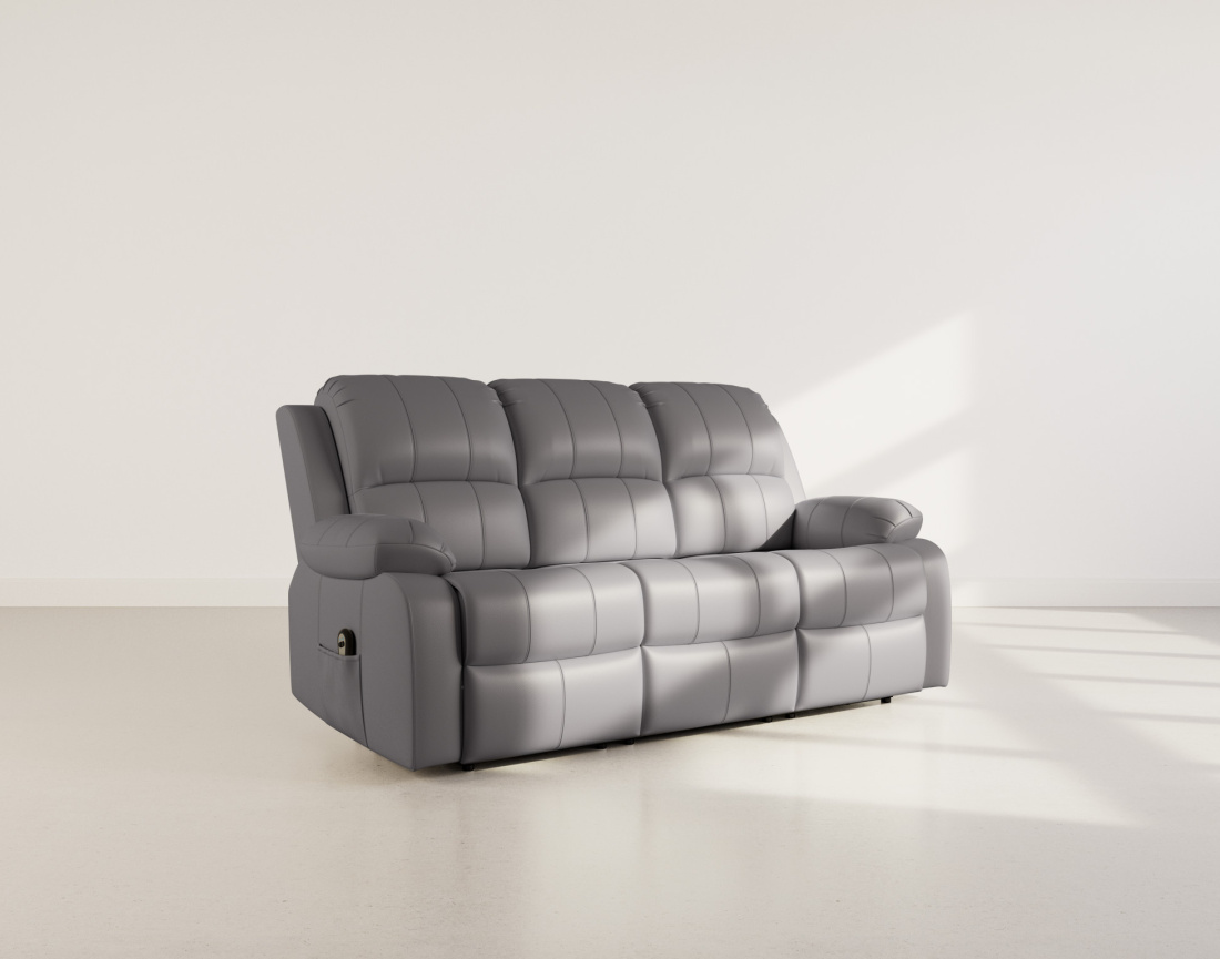 Canapé 3 places relax électrique en simili Armand