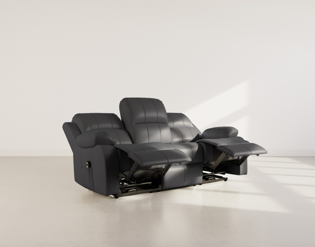 Canapé 3 places relax électrique en simili Armand