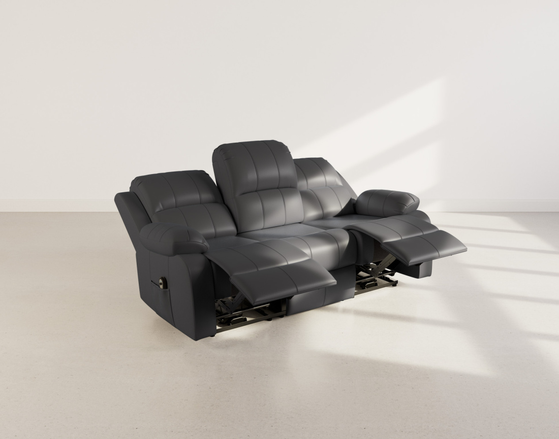 Canapé 3 places relax électrique en simili Armand