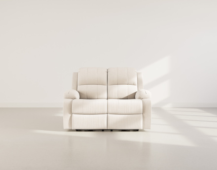 Canapé 2 places relax électrique en velours côtelé Armand