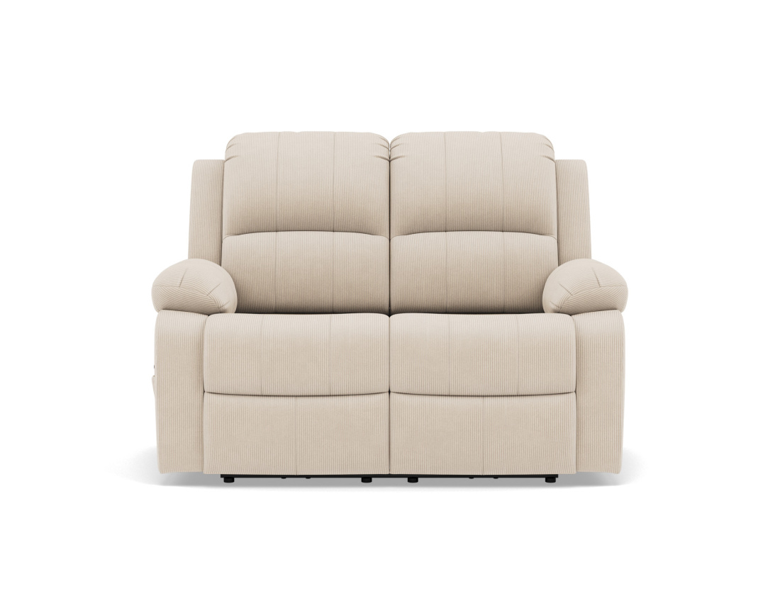 Canapé 2 places relax électrique en velours côtelé Armand