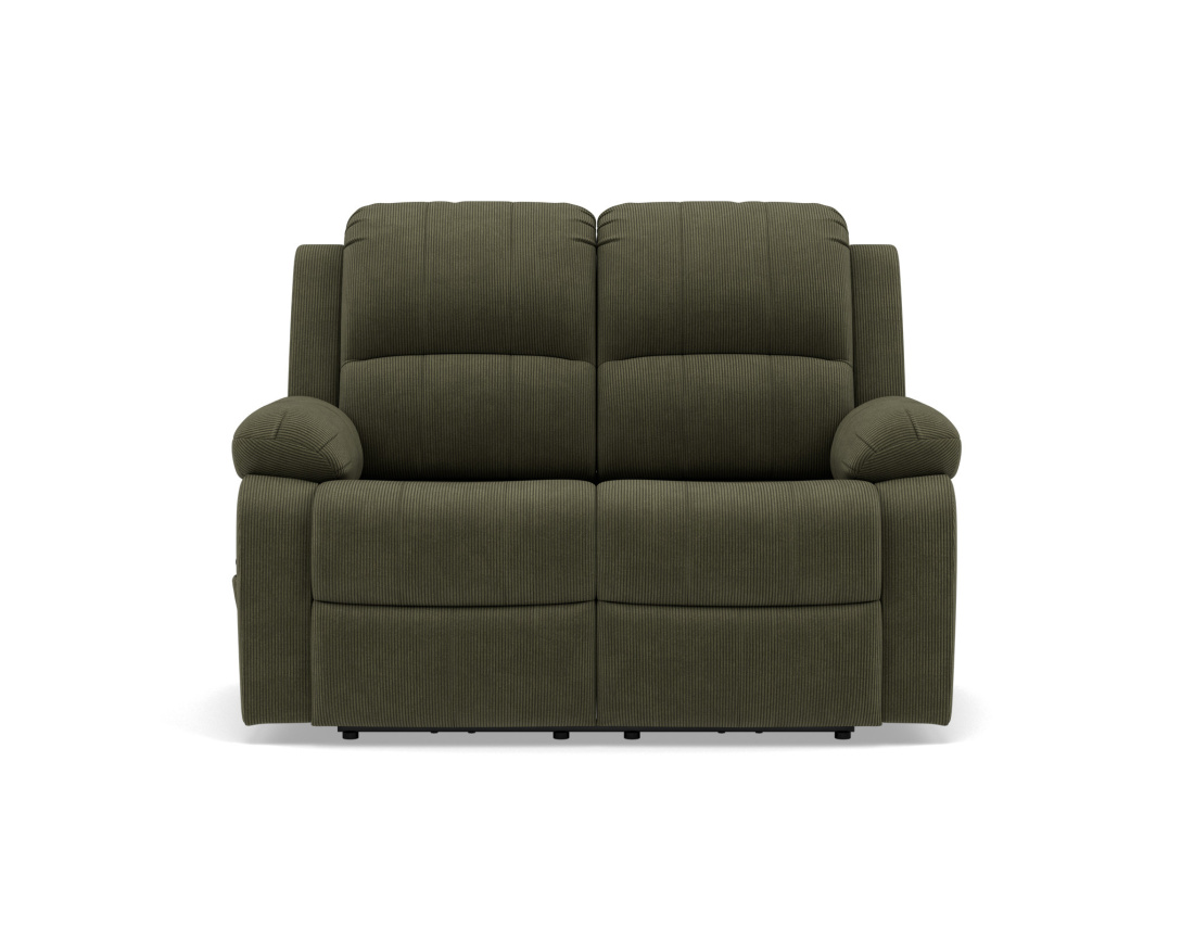 Canapé 2 places relax électrique en velours côtelé Armand
