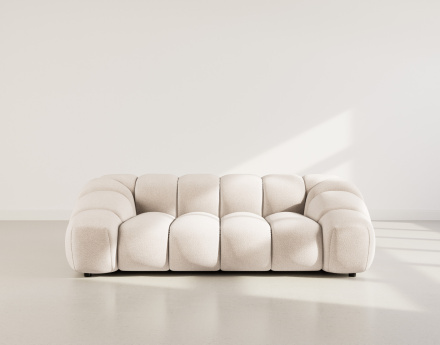 Canapé 3 places en velours texturé Ava