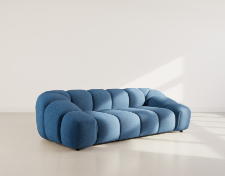 Canapé 3 places en velours texturé Ava