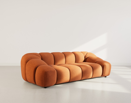 Canapé 3 places en velours texturé Ava