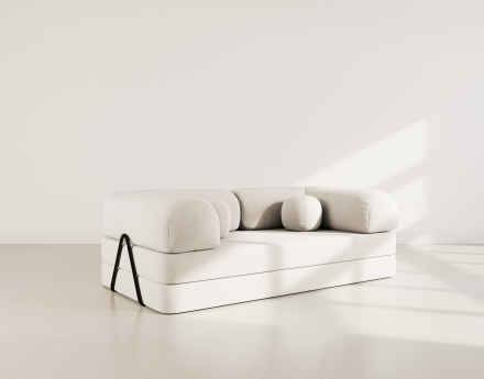 Canapé 3 places convertible en velours texturé Nebula