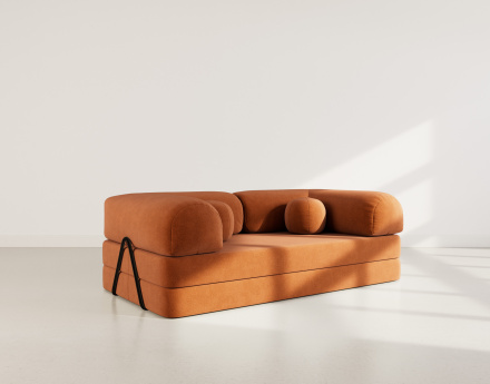 Canapé 3 places convertible en velours texturé Nebula