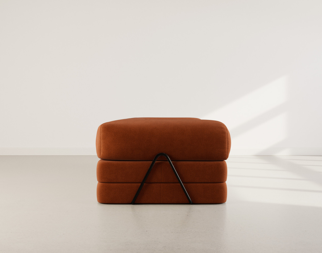 Canapé 3 places convertible en velours texturé Nebula