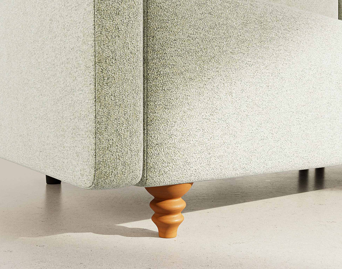 Canapé d'angle réversible 4 places convertible avec coffre en velours texturé Calypso