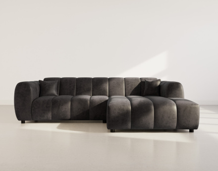 Canapé d'angle droit 4 places en simili Curtis