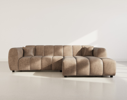 Canapé d'angle droit 4 places en simili Curtis