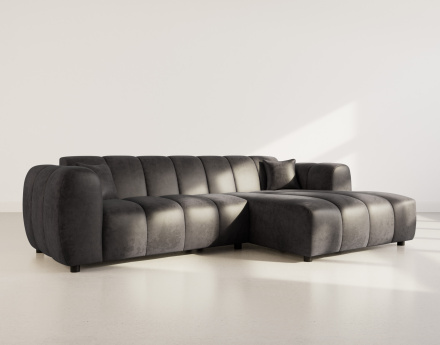 Canapé d'angle droit 4 places en simili Curtis