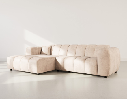 Canapé d'angle gauche 4 places en simili Curtis