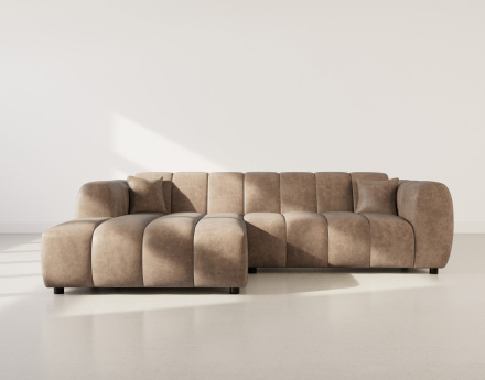 Canapé d'angle gauche 4 places en simili Curtis