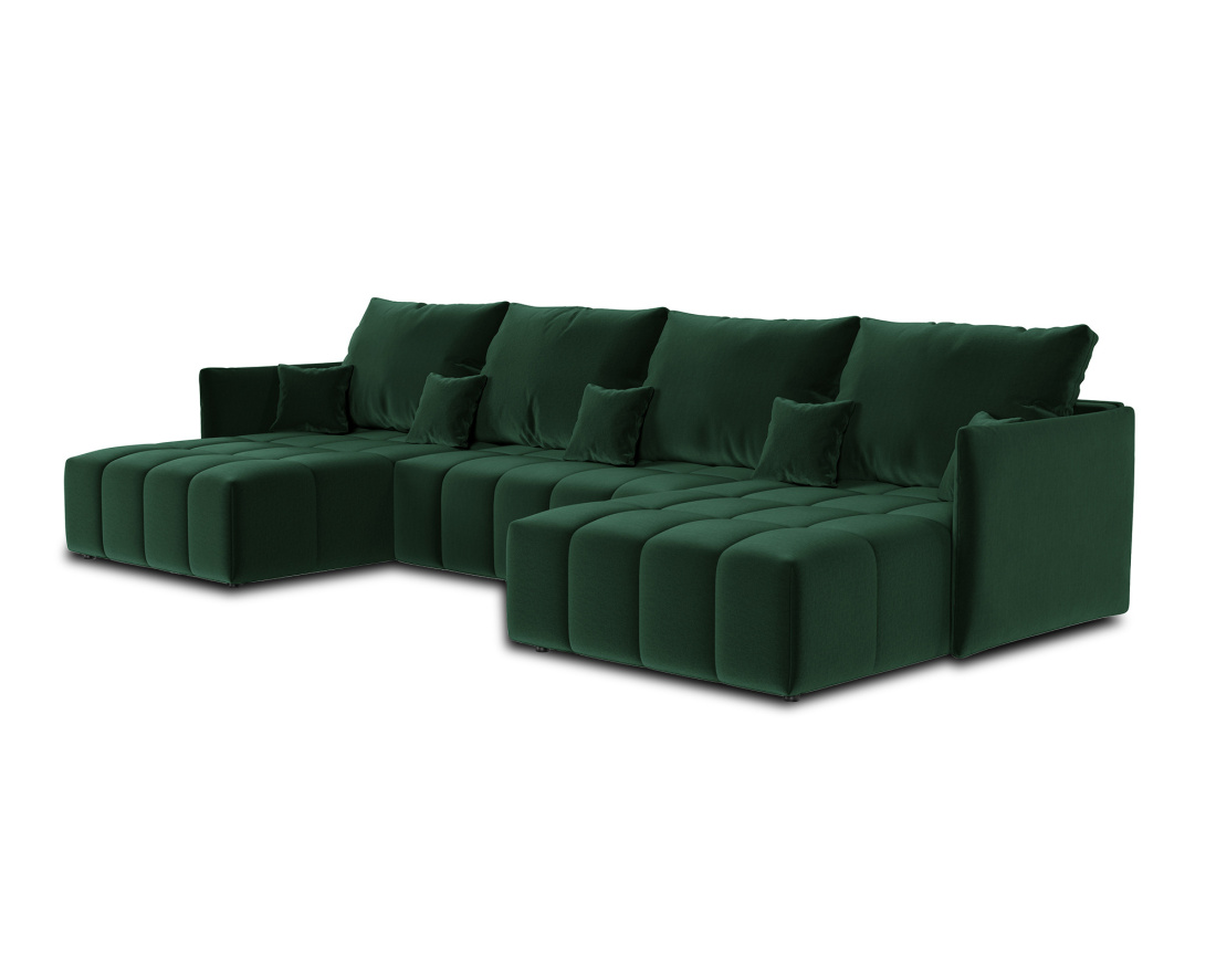 Canapé 3 places convertible express quotidien en tissu Julia