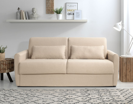 Canapé 3 places convertible express quotidien en tissu Ari