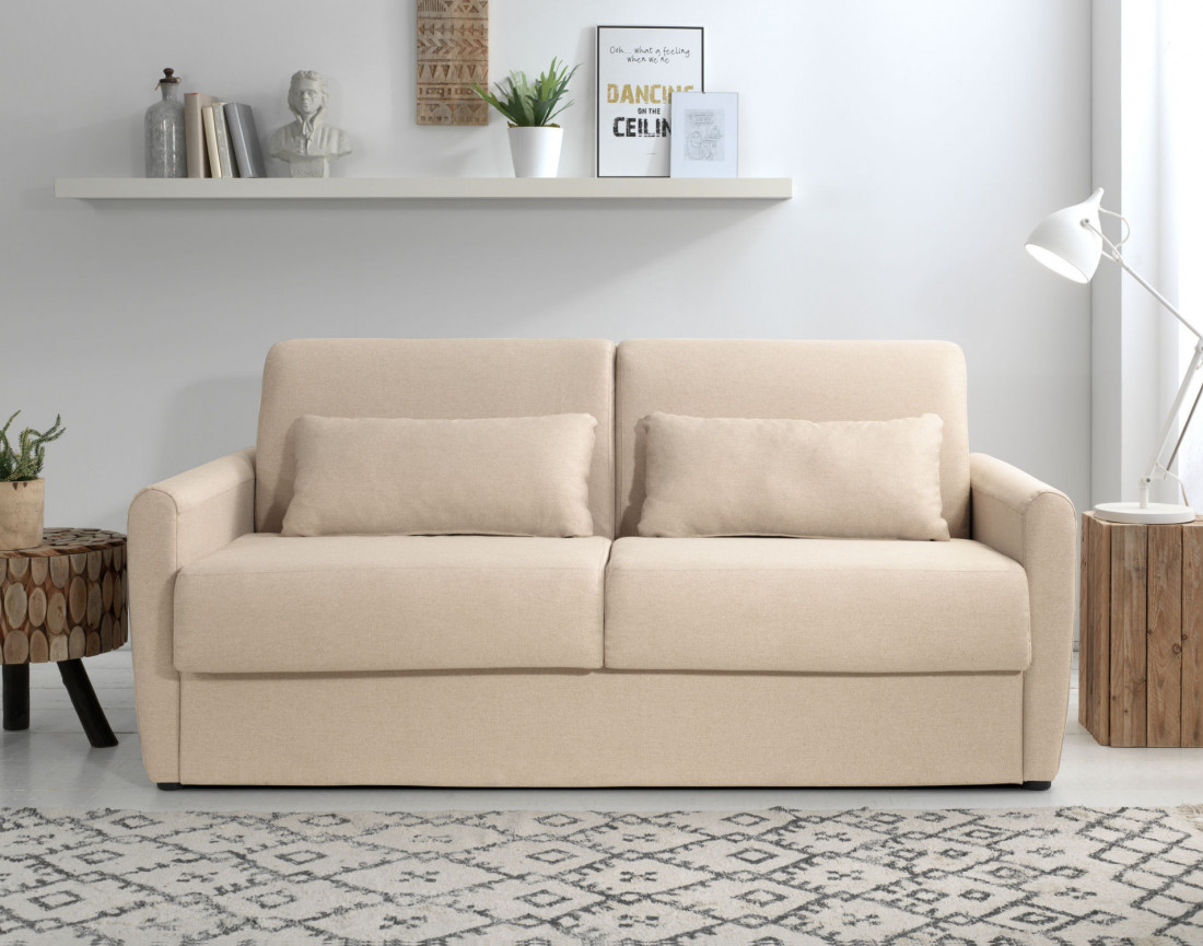 Canapé 3 places convertible express quotidien en tissu Ari