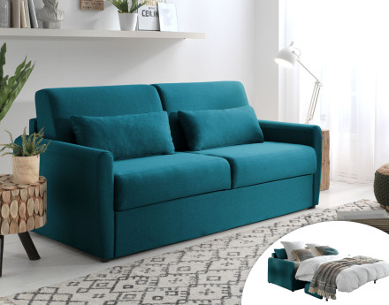 Canapé 3 places convertible express quotidien en tissu Ari