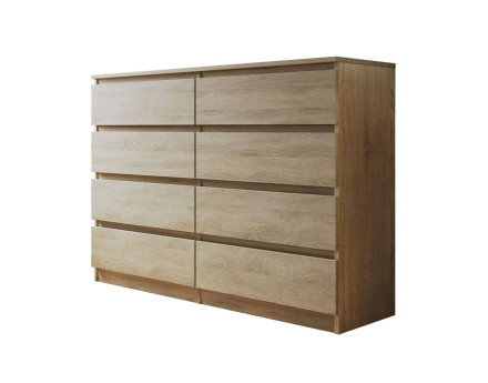 Celia - Commode 8 tiroirs en bois - 139 cm - style contemporain