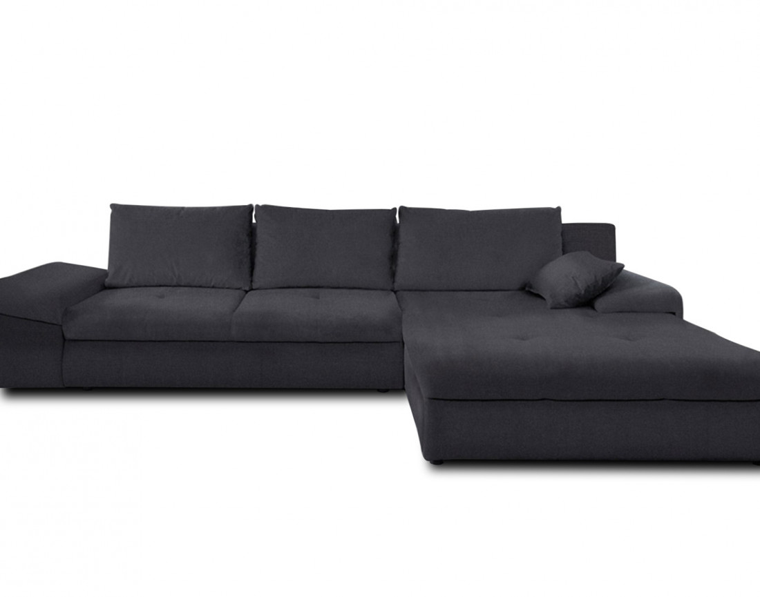 Karl - Canapé d'angle réversible convertible avec coffre - 5 places - style contemporain