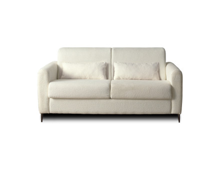 Canapé 3 places convertible express quotidien en tissu bouclette Owen