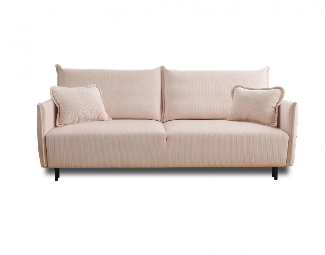 Valentina - canapé 3 places convertible avec coffre en velours côtelé - style contemporain